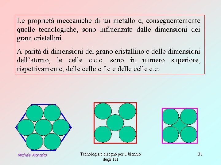 Le proprietà meccaniche di un metallo e, conseguentemente quelle tecnologiche, sono influenzate dalle dimensioni