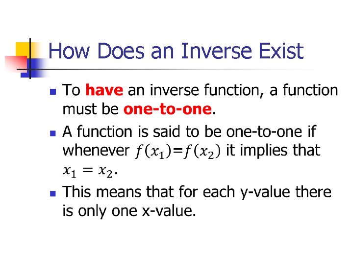How Does an Inverse Exist n 
