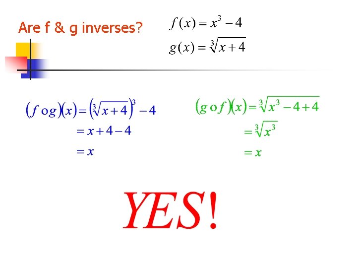 Are f & g inverses? 