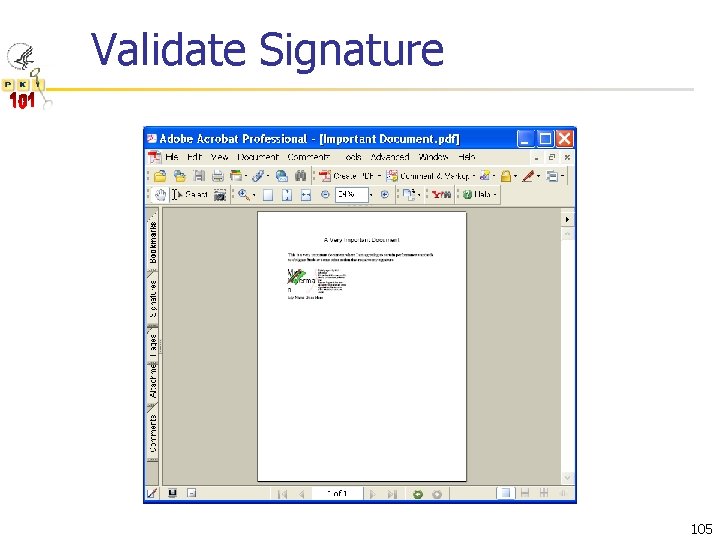Validate Signature Right Click 105 