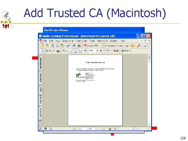 Add Trusted CA (Macintosh) Right Click 106 