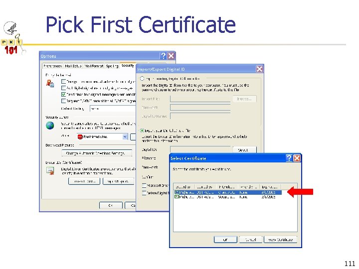 Pick First Certificate 111 
