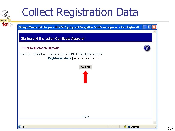 Collect Registration Data 127 
