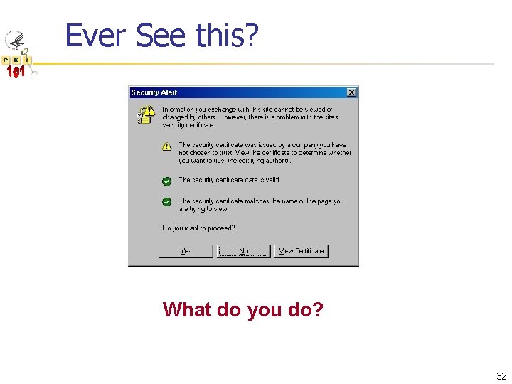 Ever See this? What do you do? 32 