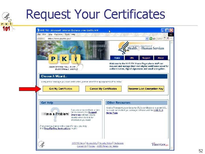 Request Your Certificates 52 
