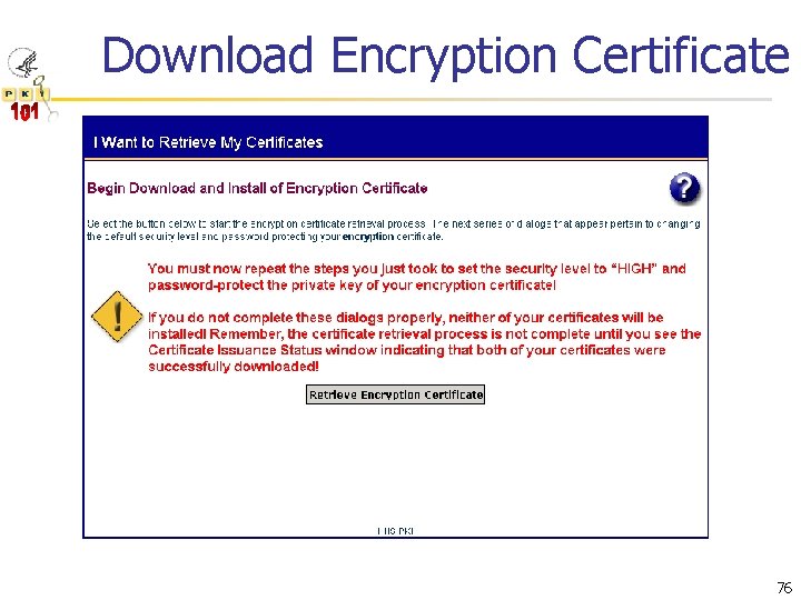 Download Encryption Certificate 76 