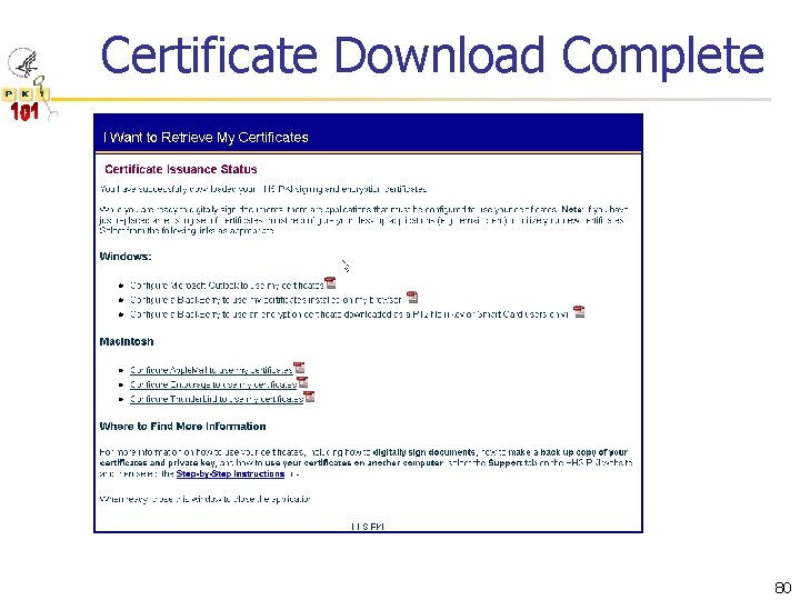 Certificate Download Complete 80 