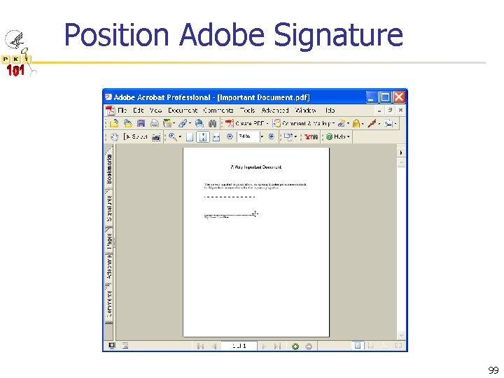 Position Adobe Signature 99 