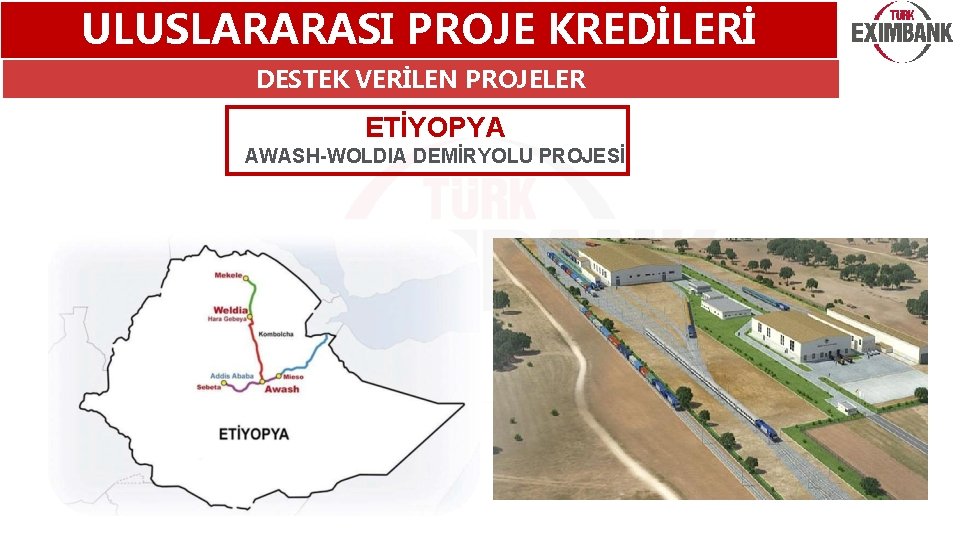 ULUSLARARASI PROJE KREDİLERİ DESTEK VERİLEN PROJELER ETİYOPYA AWASH-WOLDIA DEMİRYOLU PROJESİ 