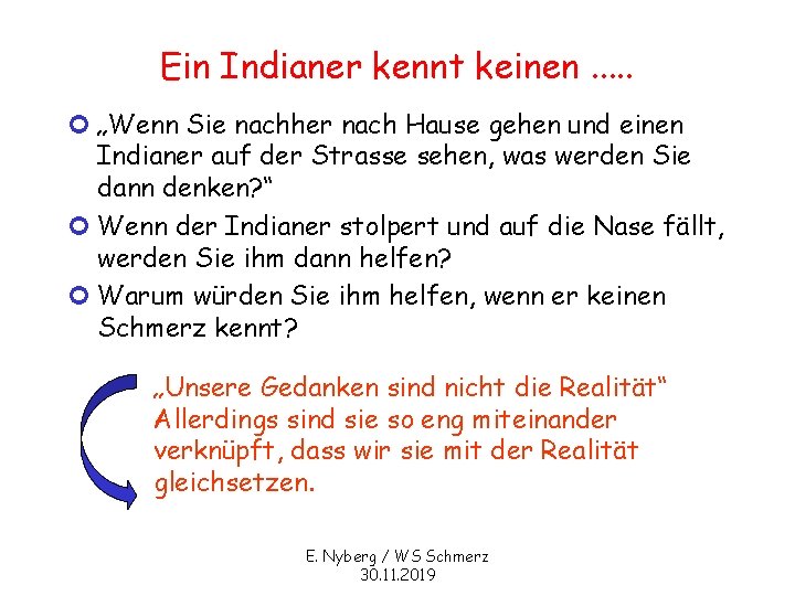 Ein Indianer kennt keinen. . . ¢ „Wenn Sie nachher nach Hause gehen und