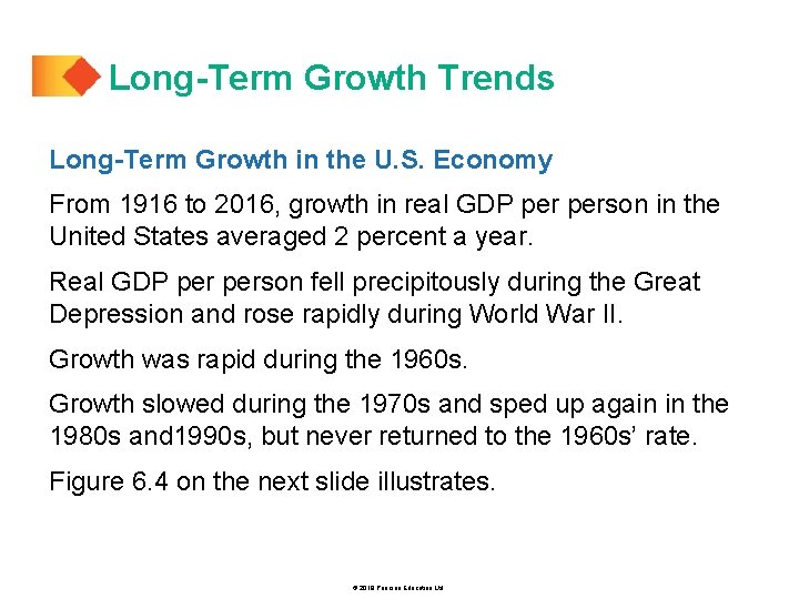 Long-Term Growth Trends Long-Term Growth in the U. S. Economy From 1916 to 2016,