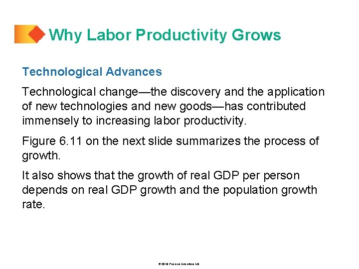 Why Labor Productivity Grows Technological Advances Technological change—the discovery and the application of new