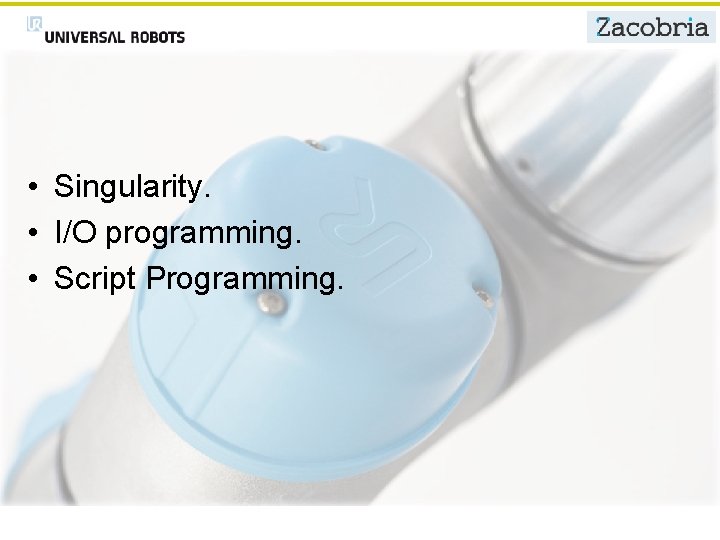  • Singularity. • I/O programming. • Script Programming. 