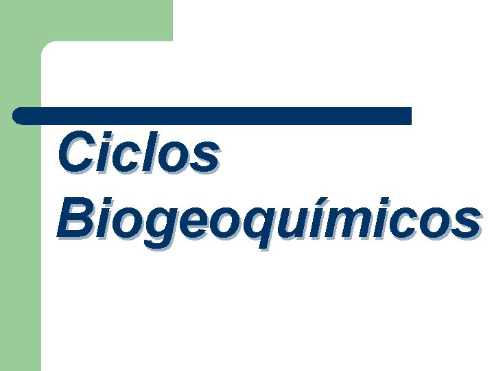 Ciclos Biogeoquímicos 