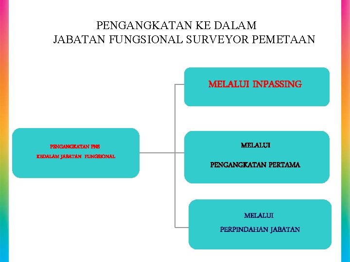 PENGANGKATAN KE DALAM JABATAN FUNGSIONAL SURVEYOR PEMETAAN MELALUI INPASSING PENGANGKATAN PNS KEDALAM JABATAN FUNGSIONAL