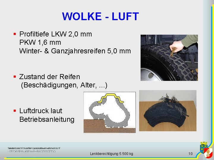 WOLKE - LUFT § Profiltiefe LKW 2, 0 mm PKW 1, 6 mm Winter-