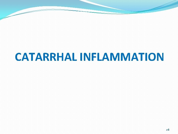 CATARRHAL INFLAMMATION 26 