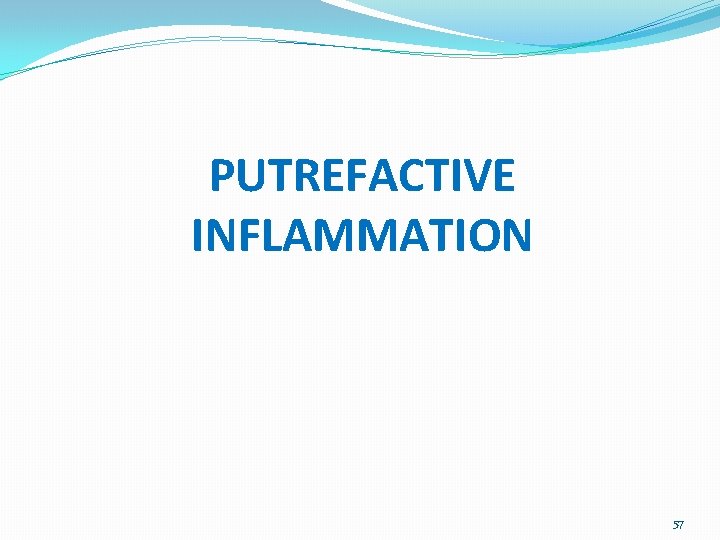 PUTREFACTIVE INFLAMMATION 57 