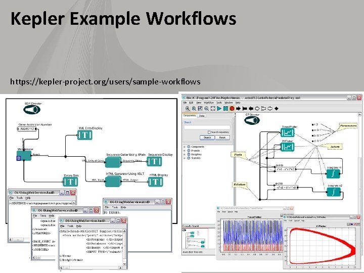 Kepler Example Workflows https: //kepler project. org/users/sample workflows 