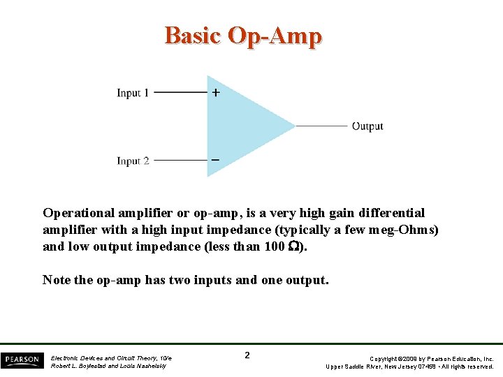Basic Op-Amp Operational amplifier or op-amp, is a very high gain differential amplifier with
