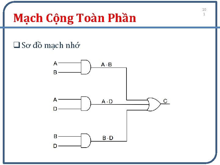 Mạch Cộng Toàn Phần q Sơ đồ mạch nhớ 10 1 