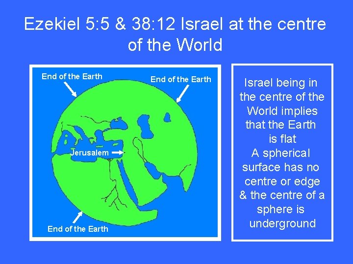 Ezekiel 5: 5 & 38: 12 Israel at the centre of the World End