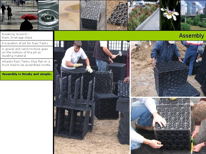 Breaking Ground – Basic Drainage slope Excavation of pit for Rain Tanks A gravel