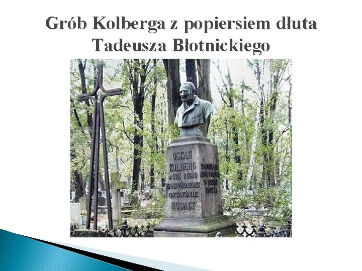 Grób Kolberga z popiersiem dłuta Tadeusza Błotnickiego 