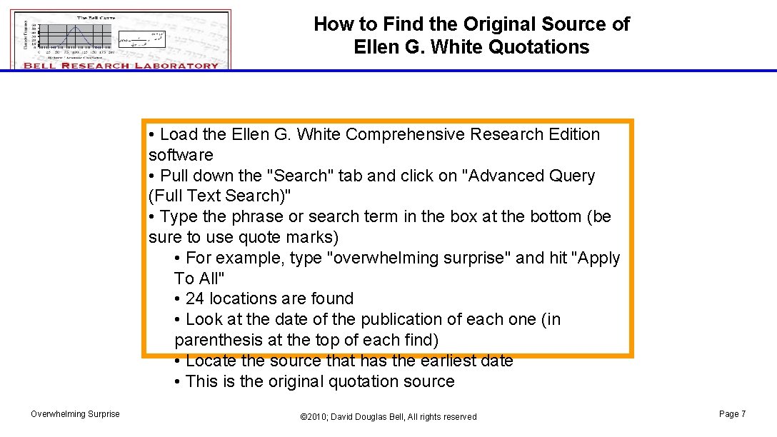 How to Find the Original Source of Ellen G. White Quotations • Load the