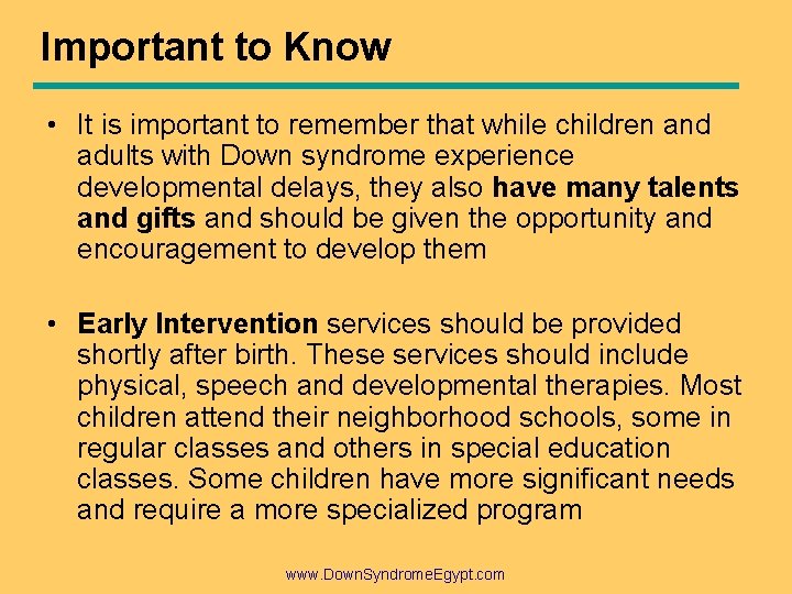 Important to Know • It is important to remember that while children and adults