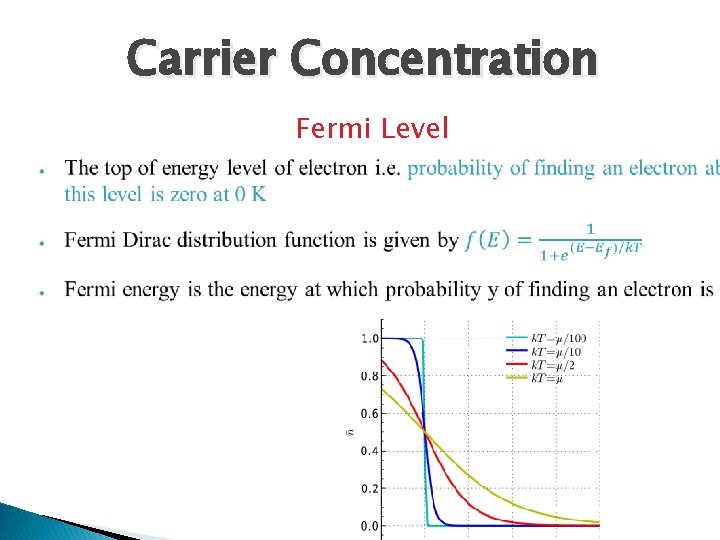 Carrier Concentration Fermi Level 