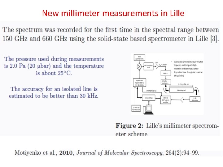 New millimeter measurements in Lille 