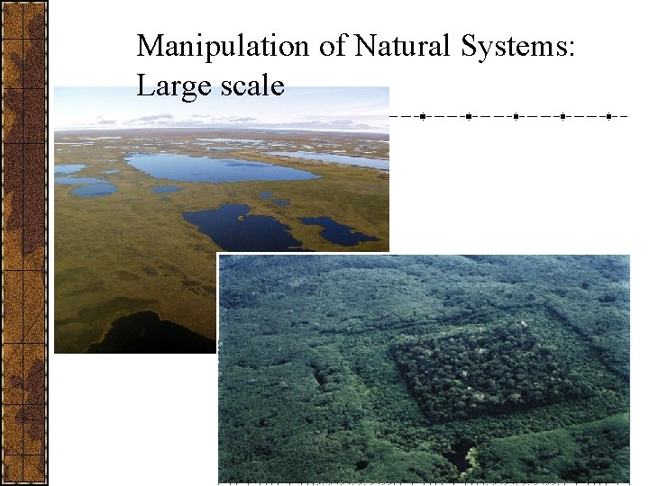 Manipulation of Natural Systems: Large scale 