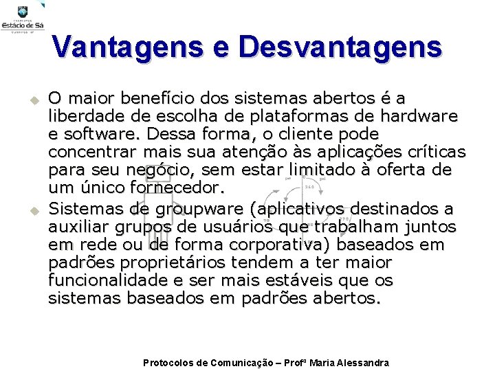 Vantagens e Desvantagens u u O maior benefício dos sistemas abertos é a liberdade