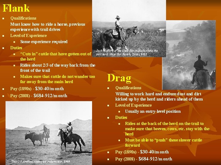 Flank n n n Qualifications Must know how to ride a horse, previous experience