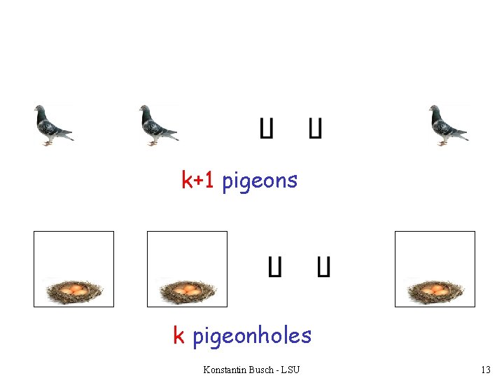 k+1 pigeons k pigeonholes Konstantin Busch - LSU 13 