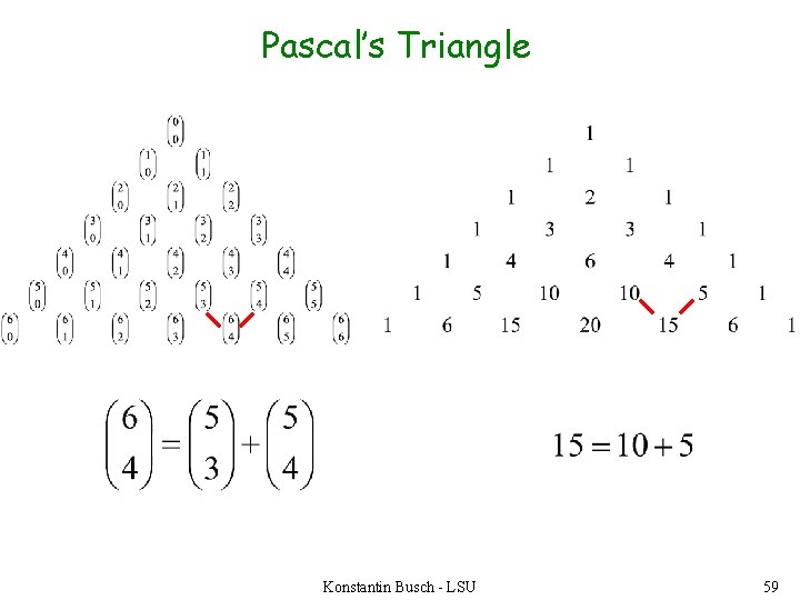 Pascal’s Triangle Konstantin Busch - LSU 59 