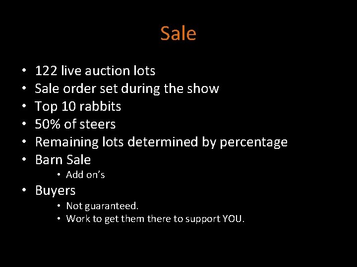 Sale • • • 122 live auction lots Sale order set during the show
