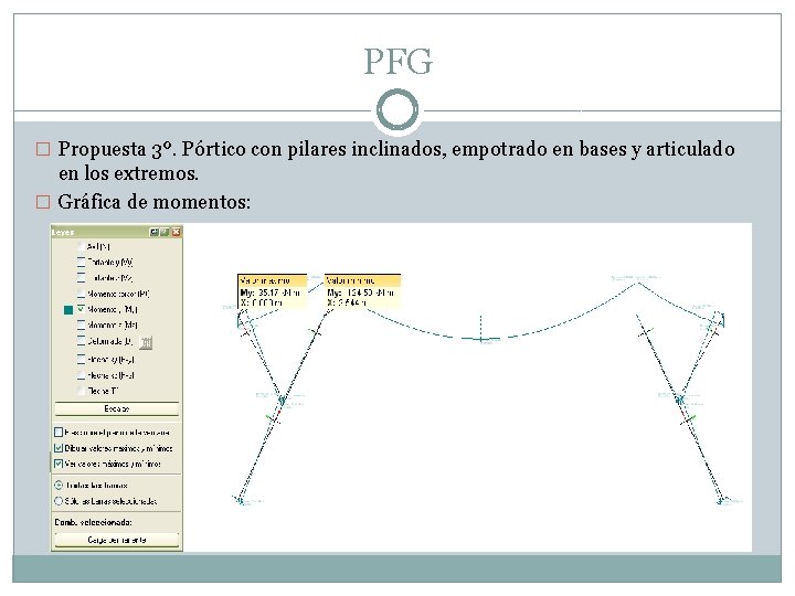 PFG � Propuesta 3º. Pórtico con pilares inclinados, empotrado en bases y articulado en