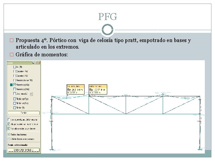 PFG � Propuesta 4º. Pórtico con viga de celosía tipo pratt, empotrado en bases