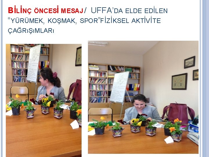 BİLİNÇ ÖNCESİ MESAJ / UFFA’DA ELDE EDİLEN “YÜRÜMEK, KOŞMAK, SPOR” FİZİKSEL AKTİVİTE ÇAĞRıŞıMLARı 