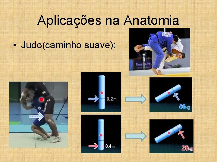Aplicações na Anatomia • Judo(caminho suave): 
