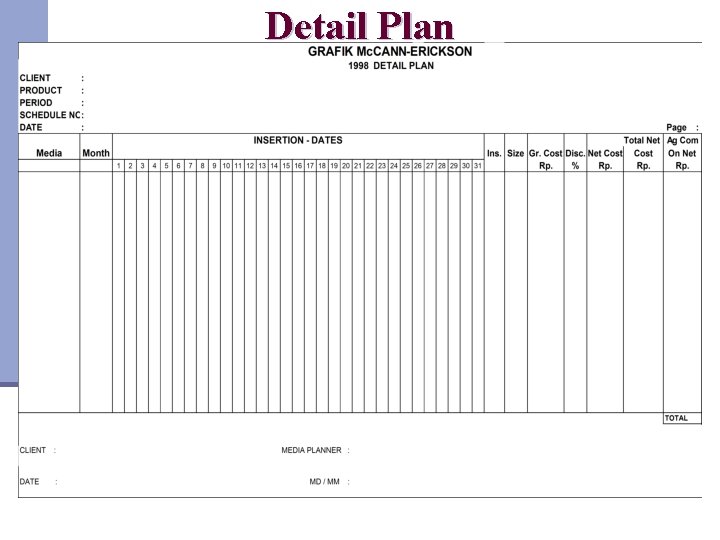 Detail Plan 