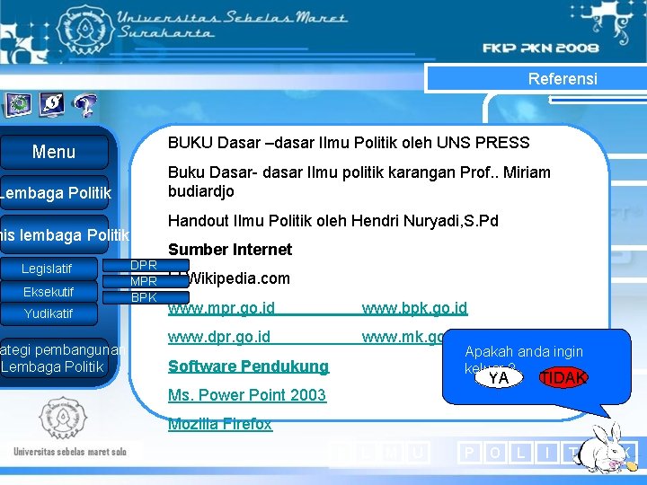 Referensi BUKU Dasar –dasar Ilmu Politik oleh UNS PRESS Menu Buku Dasar- dasar Ilmu