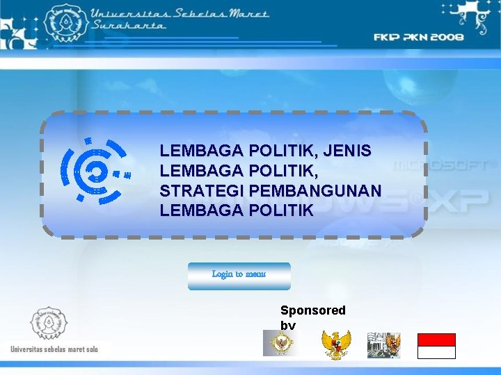 LEMBAGA POLITIK, JENIS LEMBAGA POLITIK, STRATEGI PEMBANGUNAN LEMBAGA POLITIK Login to menu Sponsored by