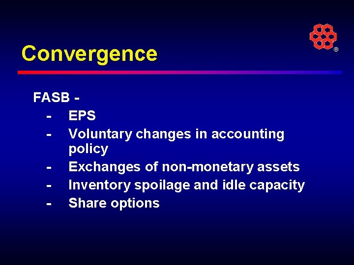 Convergence FASB - EPS - Voluntary changes in accounting policy - Exchanges of non-monetary