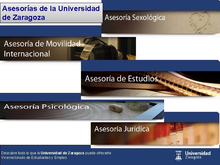Asesorías de la Universidad TAREAS de Zaragoza Descubre todo lo que la Universidad de