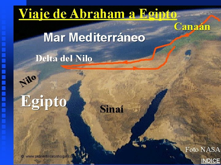 Mar Mediterráneo Abraham’s Journey to Egypt Viaje de Abraham a Egipto Canaán Delta del
