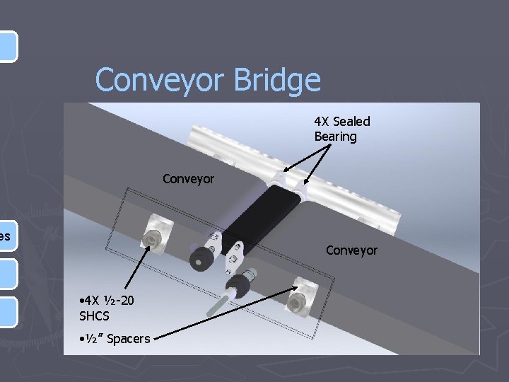 Conveyor Bridge 4 X Sealed Bearing Support Plates Conveyor es 2. 75” Gap Conveyor