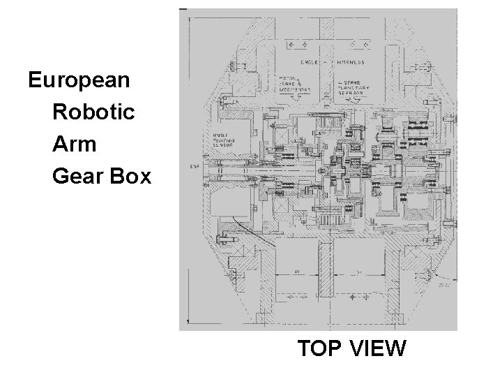European Robotic Arm Gear Box TOP VIEW 